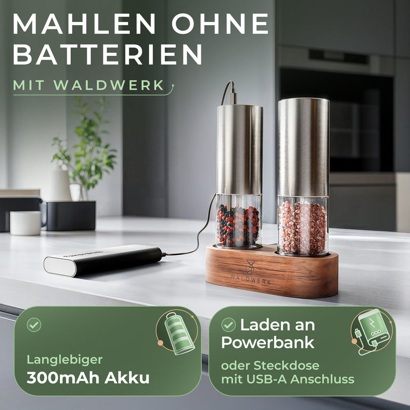 Salz- & Pfeffermühle elektrisch – WALDWERK
