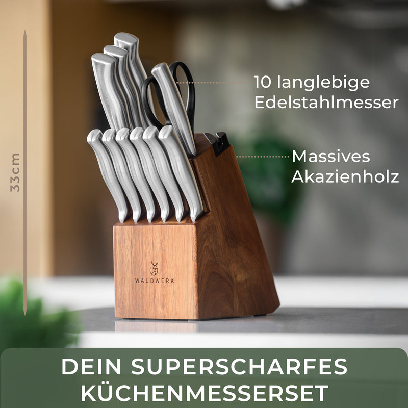 Messerblock bestückt 11-teiliges-Messerset