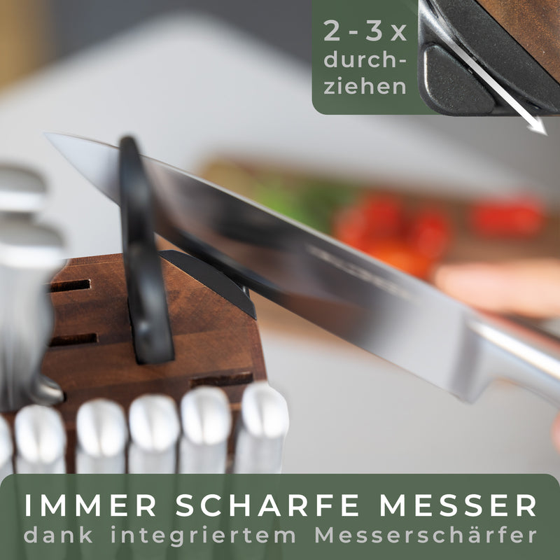 Messerblock bestückt 11-teiliges-Messerset
